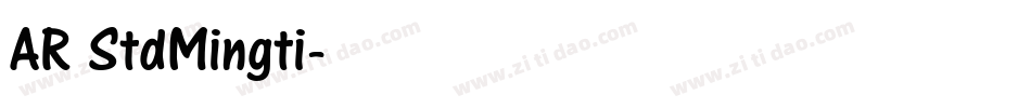 AR StdMingti字体转换
